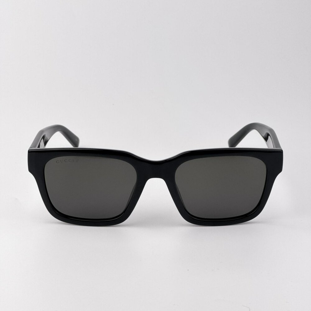 Gucci Women's Sunglasses – Black Square Frame / Grey Polarized Lenses | GG1857S